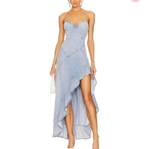 Amanda Uprichard Symone dress in cielo